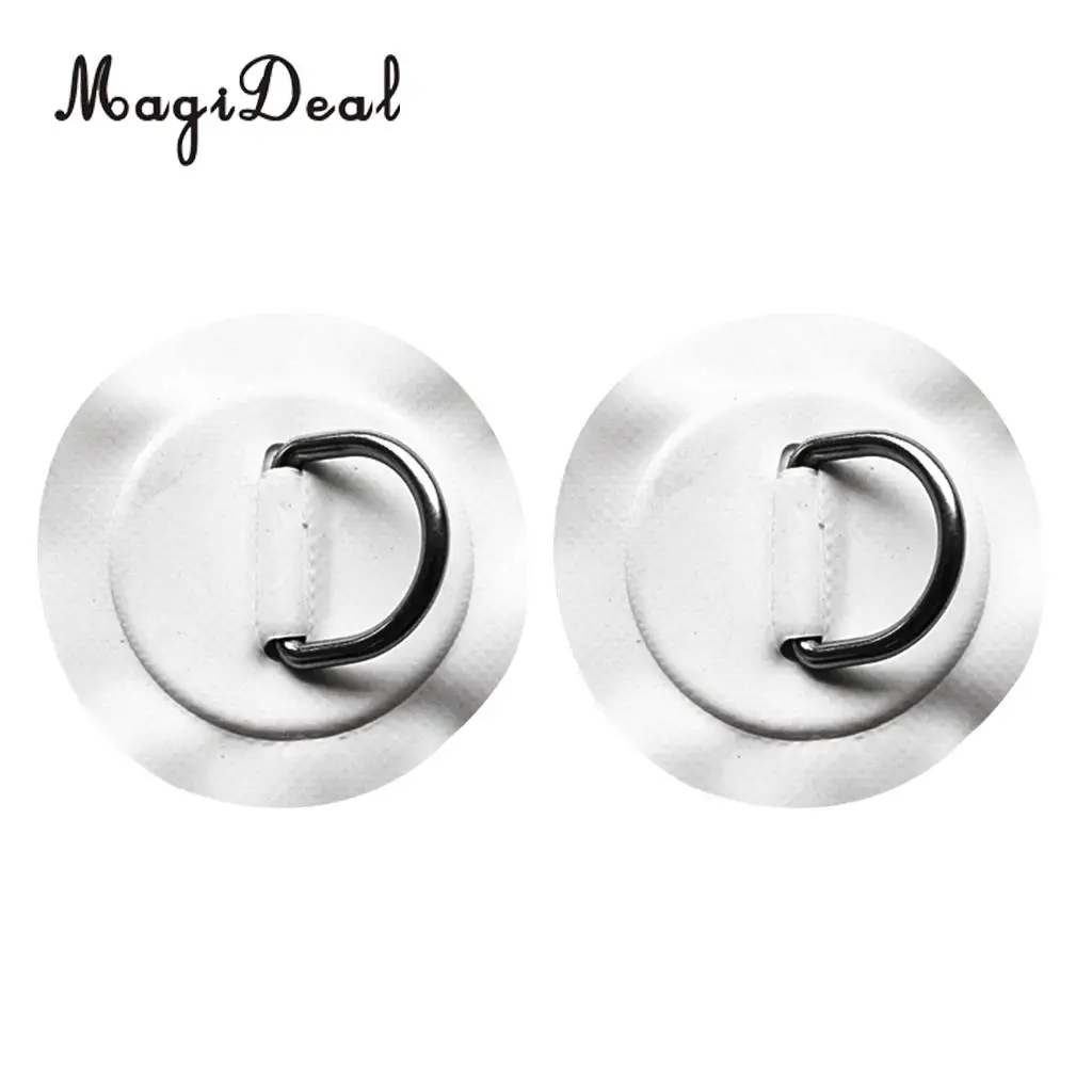 MagiDeal 1 пара из нержавеющей стали D ring Pad/патч для ПВХ надувной лодки шлюпки