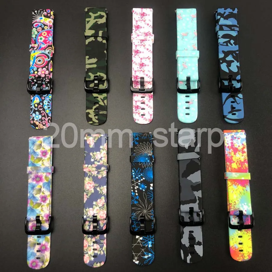 20 мм Huami Amazfit Bip Bit Pace Youth Watch Смарт-часы с силиконовым ремешком для Samsung Galaxy 42