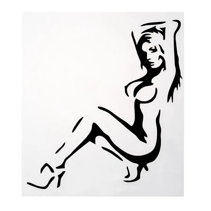 

Car Sticker Dancing Girl Reflective Sexy Women Self Adhesive Removable Decal Sticker for Truck Window Motorcycle Wall Laptop Car