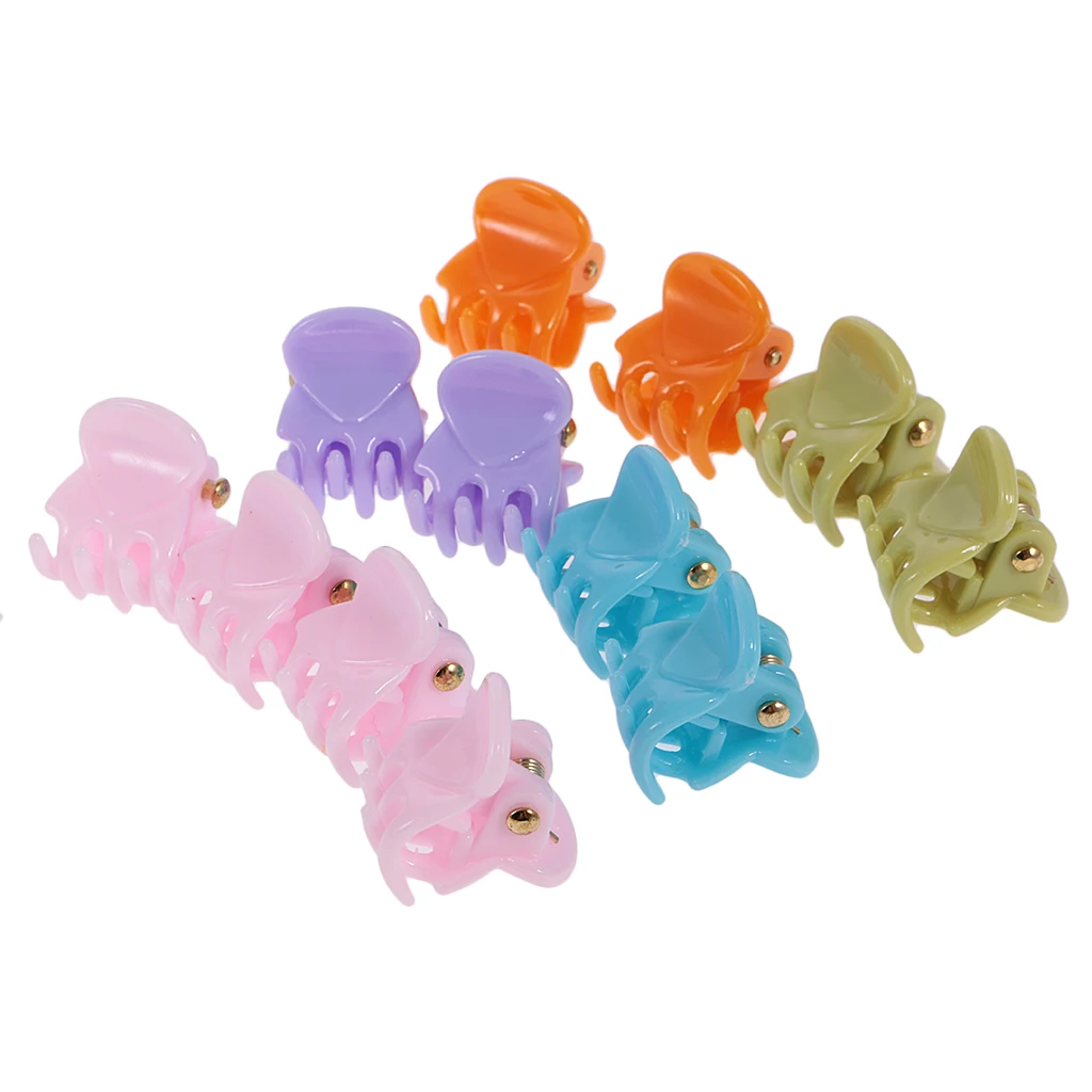 12 шт./лот полимерные женские Мини зажимы для волос фиксации и укладки волос| |