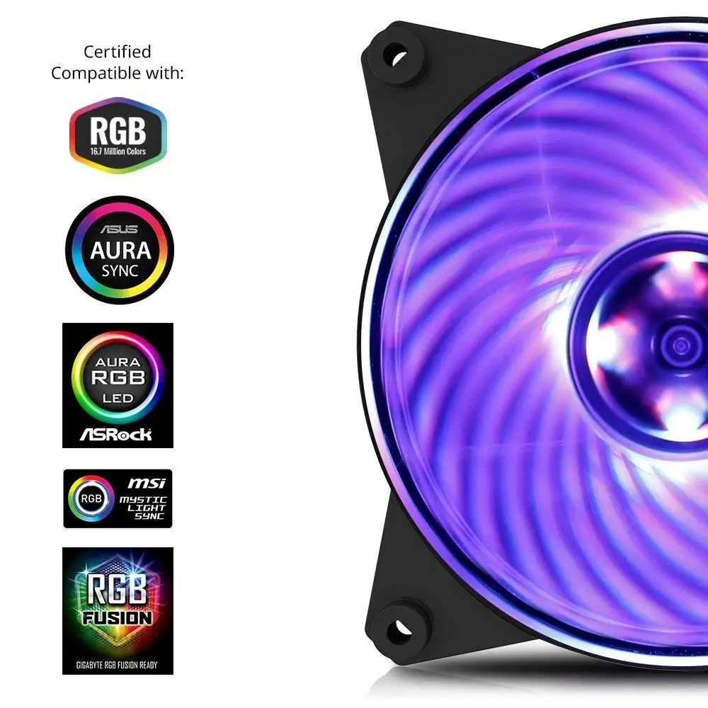Вентилятор COOLER MASTER RGB 12 см в вентилятор 3 Pin ШИМ тихий Корпус Костюм для процессора