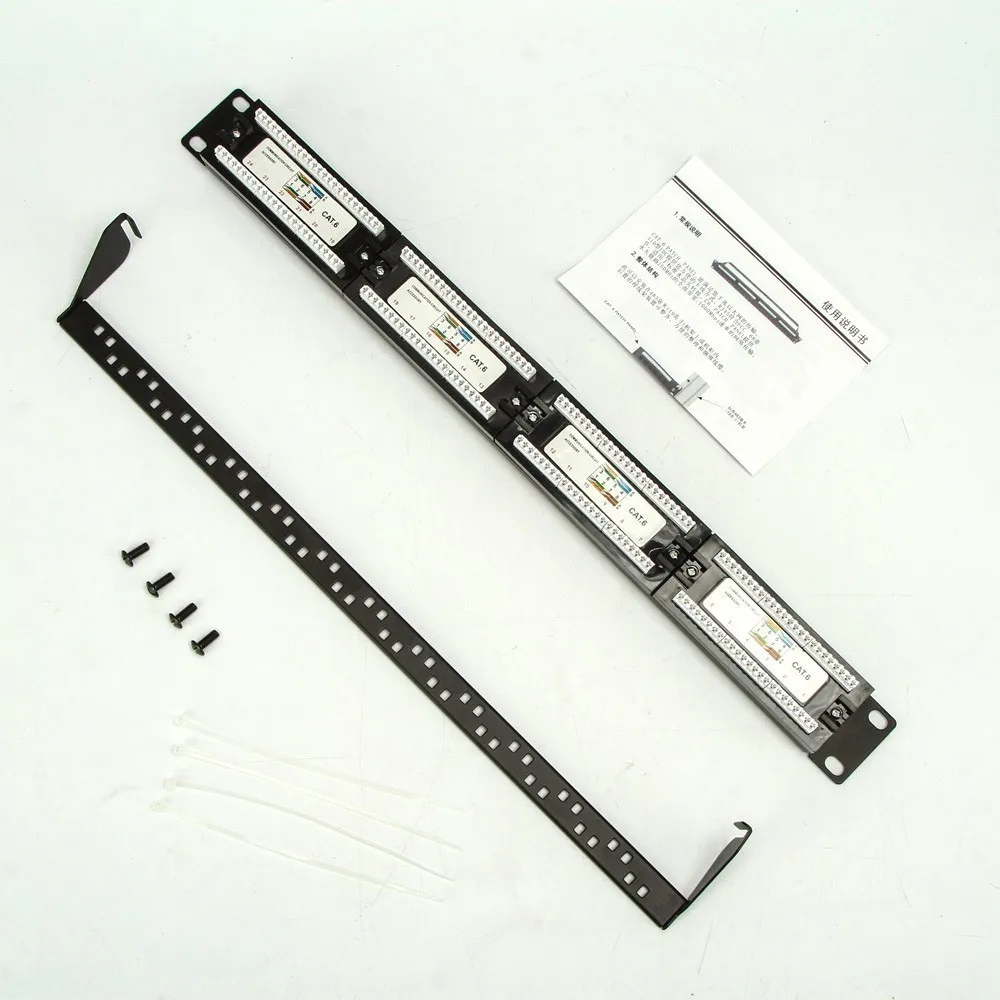 19in 1U шкаф UTP 24 порта CAT6 патч панель RJ45 сетевой кабель адаптер неэкранированный