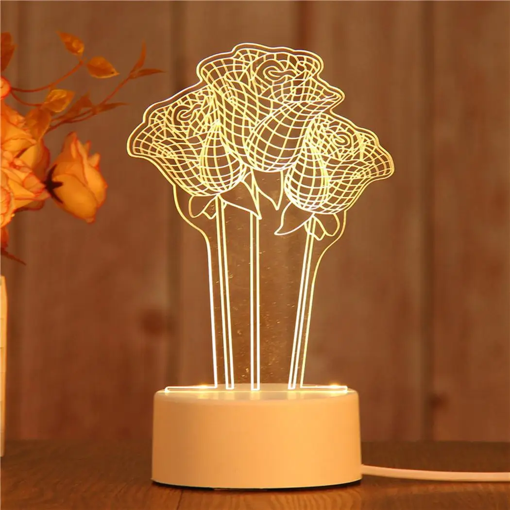 Креативный красивый подарок современный светодиодный ночник USB Свет Питание от