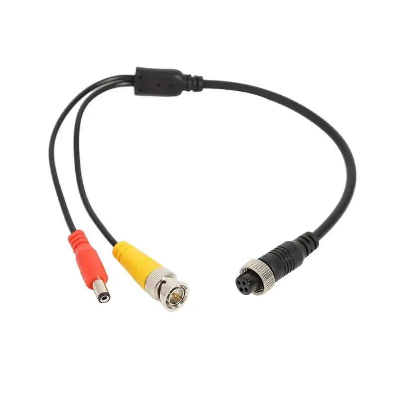 4Pin 2 в 1 авиационная головка к BNC + DC Мужской Видео разъем кабель адаптера AV
