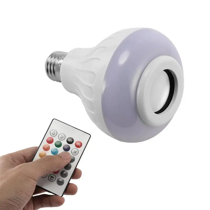 Bluetooth Колонка E27 Беспроводная со светодиодной лампой 12 RGB лампами|Эффект