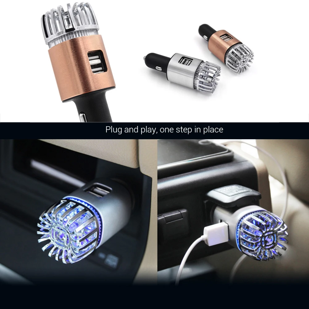 2 в 1 автомобильный очиститель воздуха с двумя USB портами|Очиститель авто| |