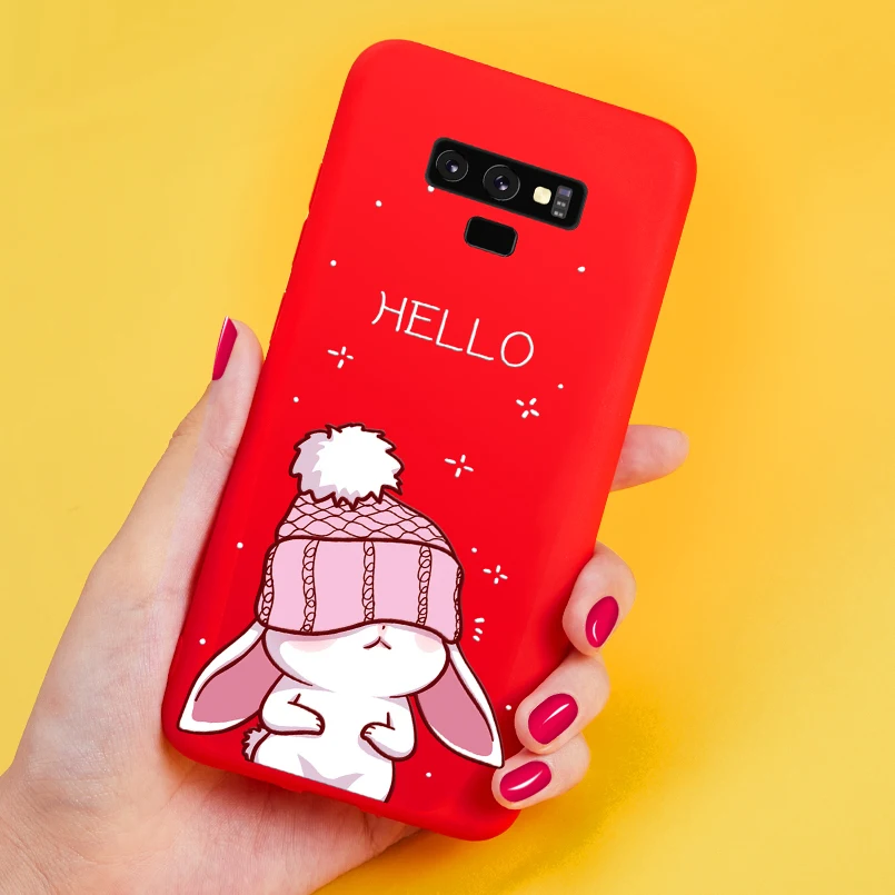 Silicone Case For Samsung Galaxy Note 9 8 Cute Cartoon Cover Shockproof Bumper Funda Coque |