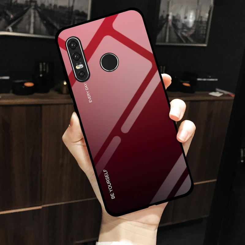Чехол из закаленного стекла с градиентом для Huawei Mate 20 10 P30 P20 Lite Y9 P Smart 2019 Nova 4 3i Honor
