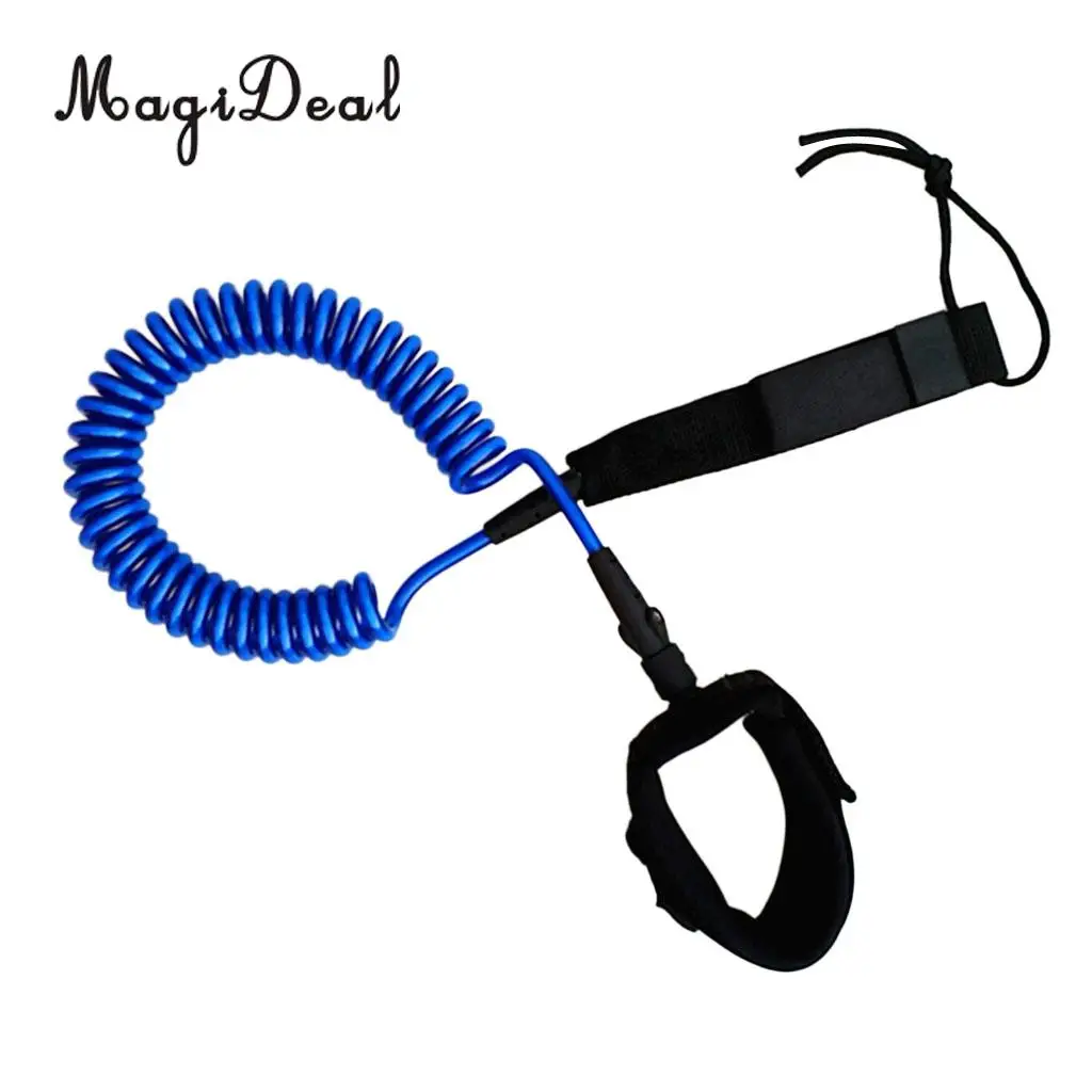 

MagiDeal 10ft Coiled Leash Leg Rope with Waterproof Wallet Dry Bag for Surfing Ankle Strap Kayaking Canoeing Rafting Access