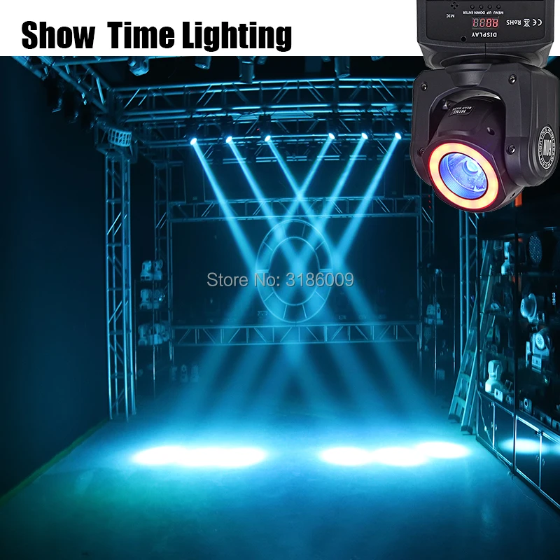 

Mini Led Spot Solar Light With Led Strip Light Disco Dj Show RGBW 4 IN 1 60W Beam And Wash Effect Moivng Head For KTV DJ Party