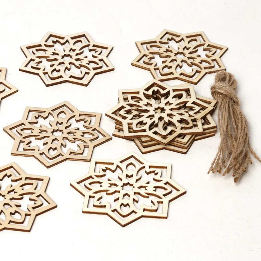 10 шт. DIY деревянный декор Забавный цветок Eid Mubarak подвесной Малый Bairam для вечерние