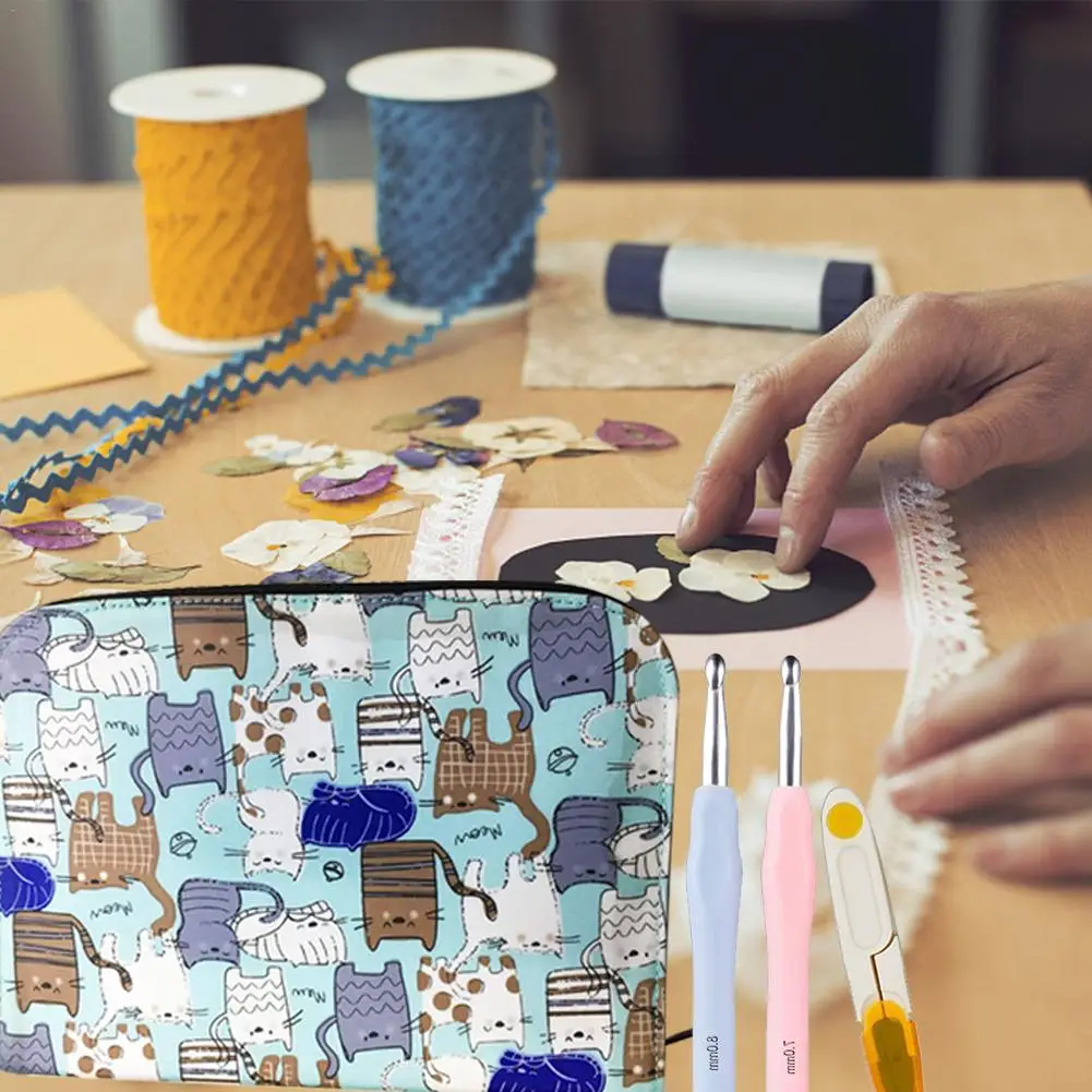 Вязальная игла шерсть сумка для хранения большая емкость DIY инструмент Ki пустая