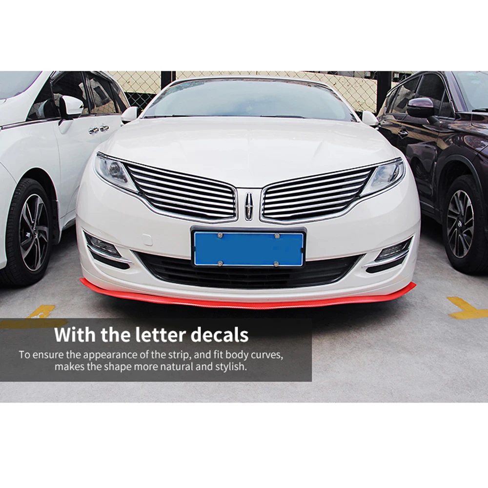 Car Styling Universal Carbon Fiber Front Bumper Lip Splitter Chin Spoiler Trim Protector Accessories | Автомобили и мотоциклы