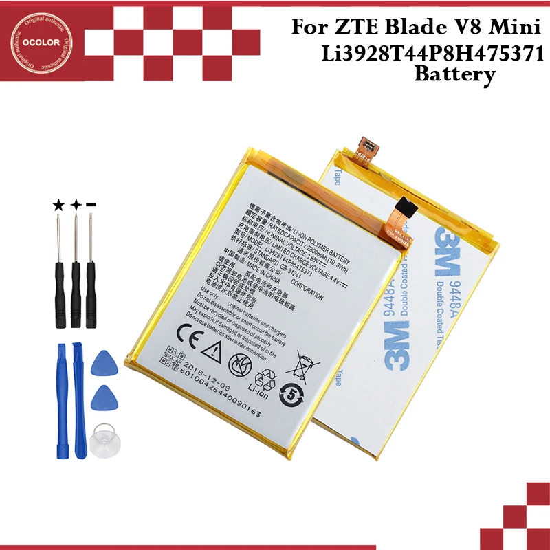 Ocolor для zte Blade V8 Mini Li3928T44P8H475371 аккумулятор 2800 мАч запасной резервный большой