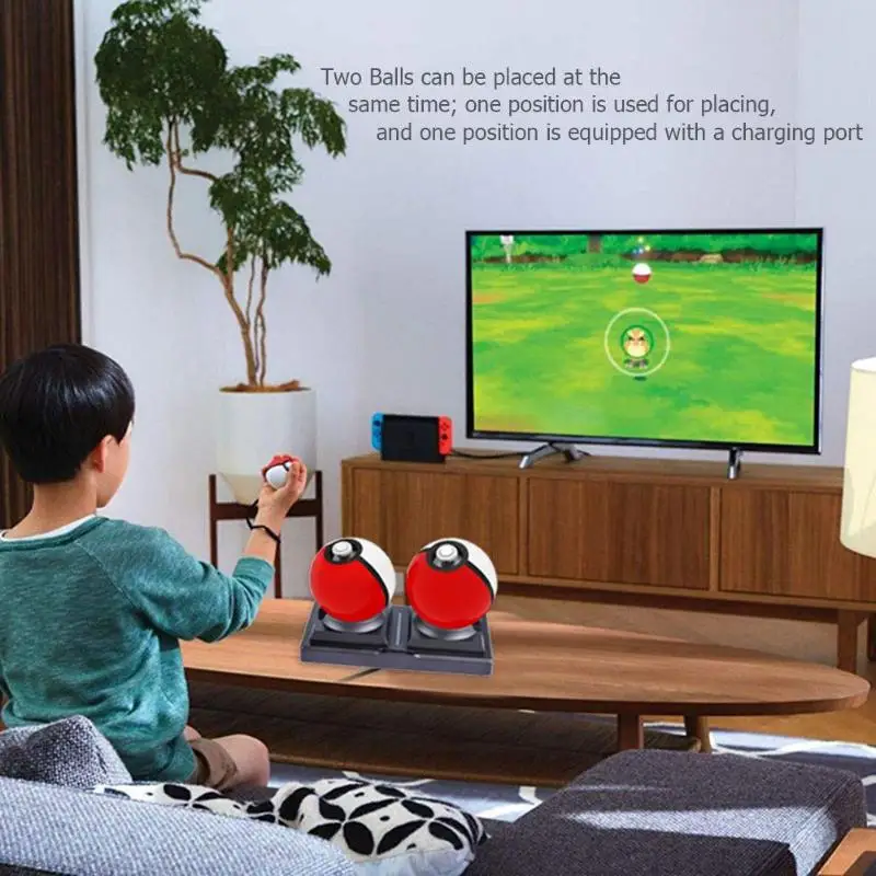 Двухпортовая зарядная док-станция type-C для Nintend Switch Poke Ball Plus | Электроника