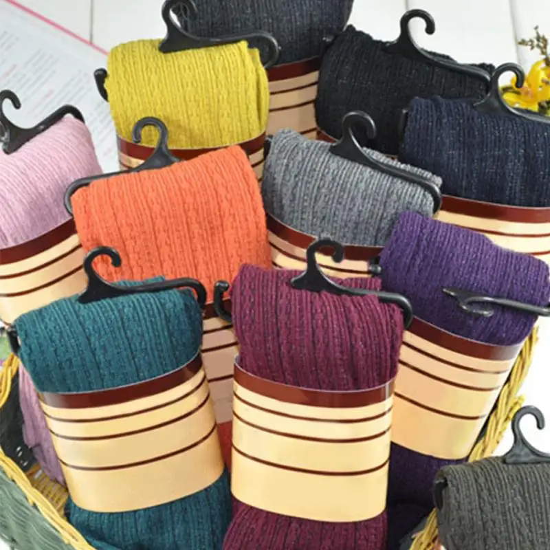 Осень Зима впитывающие бедра женские колготки с высокой талией теплые