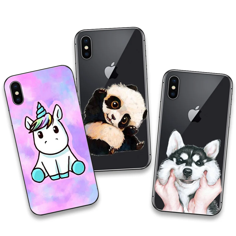 CASEIER милый чехол для телефона с рисунком iPhone 7X6 S Мягкий силиконовый 6 6S 7 8 Plus X 5 5S SE