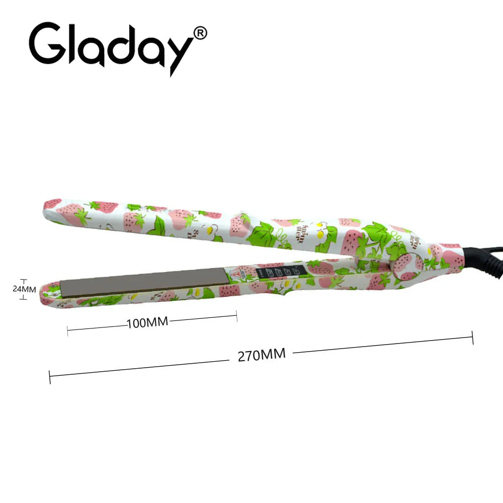 Утюжок выпрямитель для волос Gladay 1 дюйм светодиодный 220 110 В|Утюжки выпрямления| |
