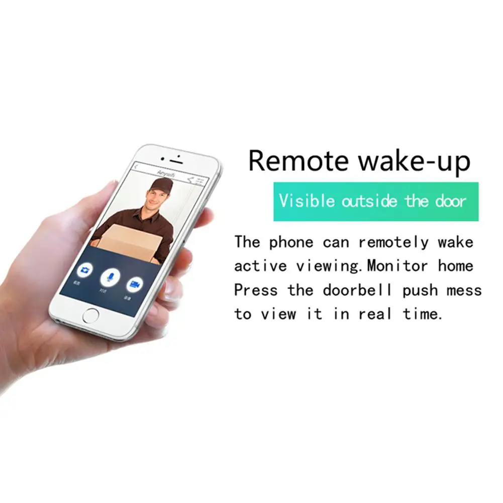 Беспроводной Wi Fi кольцевой дверной звонок с визуальным Интерком низкое