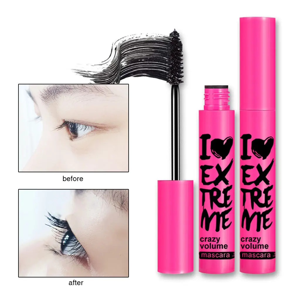 3D волокно Тушь для ресниц шелк черный Rimel 4D Tick Удлинение Водонепроницаемый глаз
