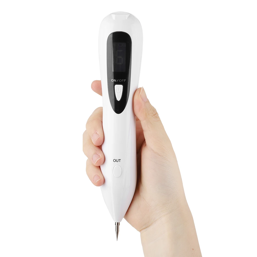 

USB Rechargeable Mole Spot Freckle Tattoo Removal Pen LCD Sweep Adjustable Electronic Face Skin Care Instrument