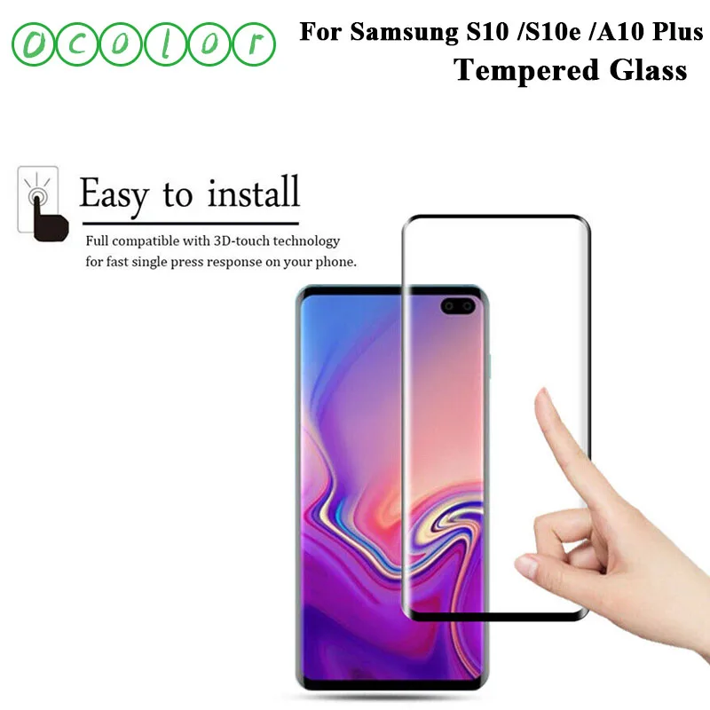 Ocolor для samsung Galaxy S10 S10e закаленное Стекло пленка Экран с полным покрытием Plus