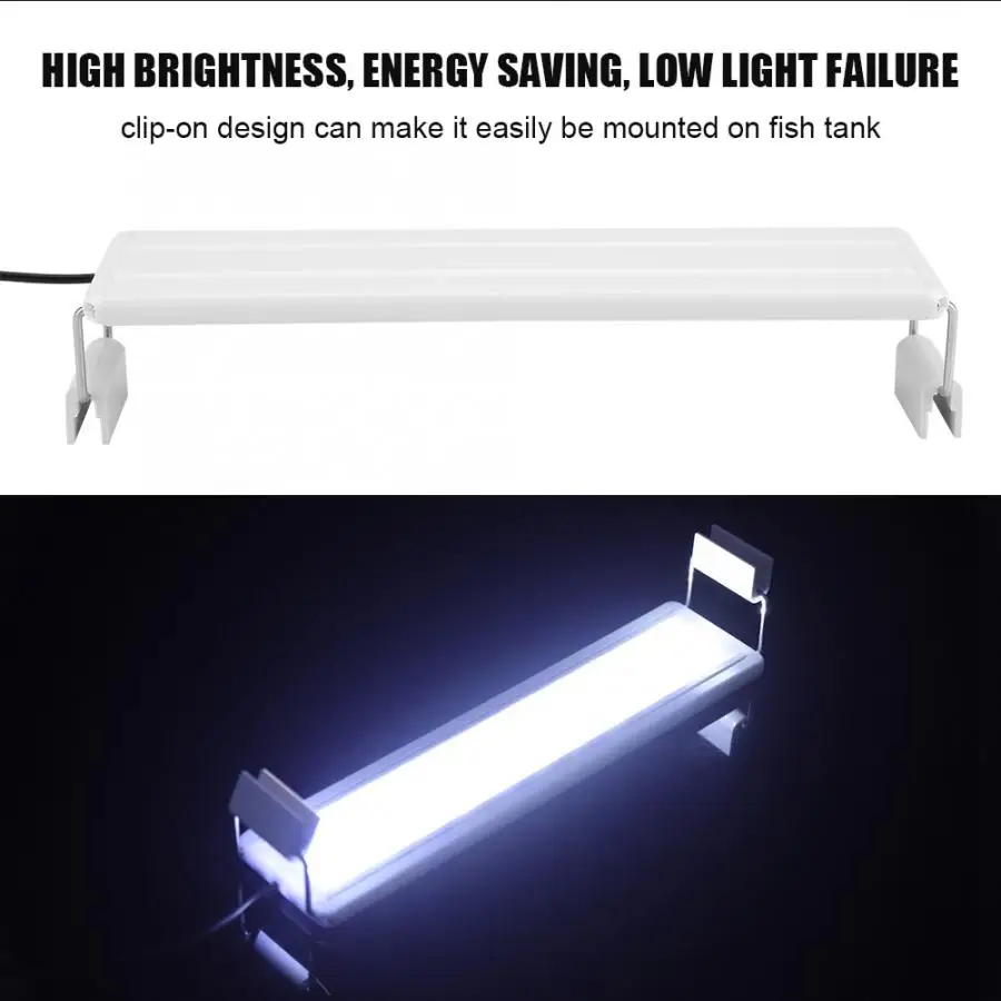 Swimming Pool Light Clip-On Aquarium Mini LED Extendable Fish Tank Lamp EU Plug 220V | Лампы и освещение