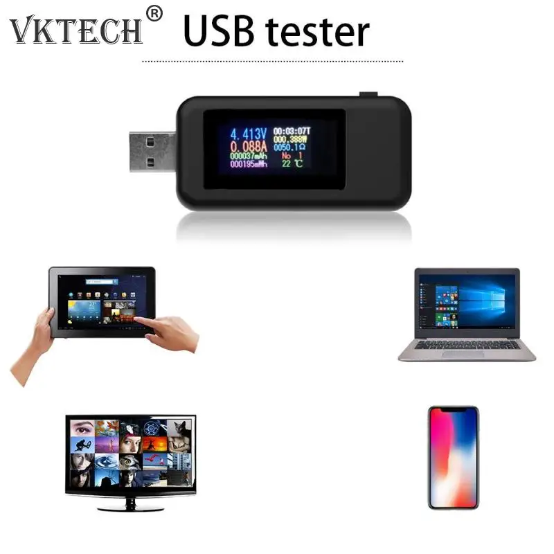 Цифровой USB-тестер 10 в 1 детектор напряжения тока и емкости зарядного устройства |