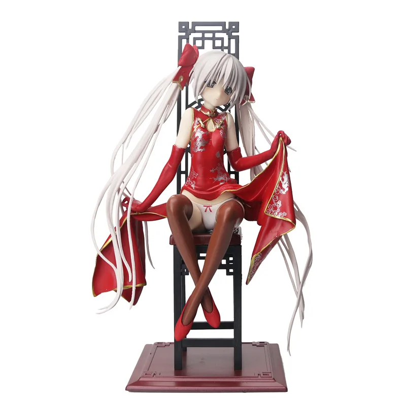 ALPHAMAX SKYTUBE 22 см Аниме игра черное шелковое платье Yosuga no Sora Kasugano сексуальная девушка
