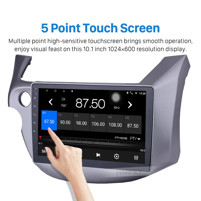 Автомагнитола Harfey 2Din сенсорный экран 10 1 дюйма Android 0 GPS стереозвук для Honda Fit