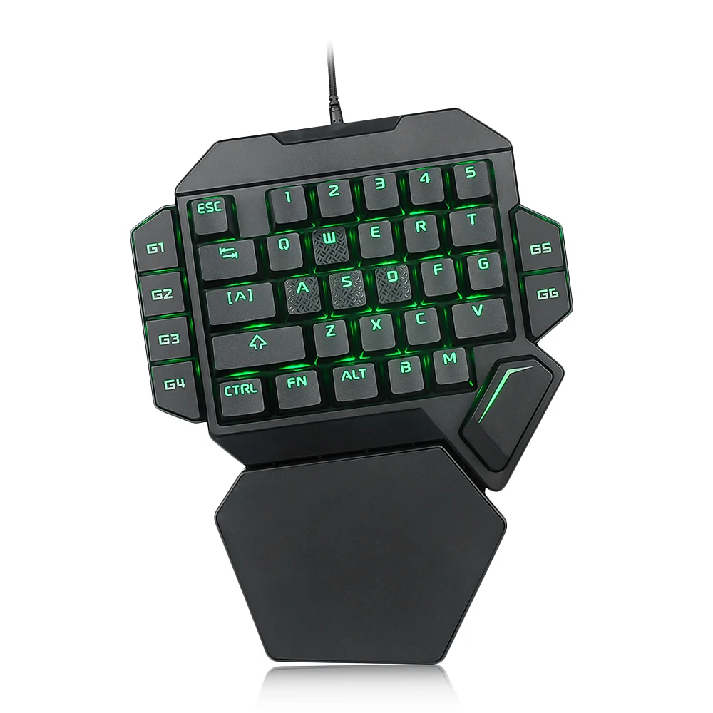 K50 RGB Проводная игровая клавиатура с одной рукой синий переключатель