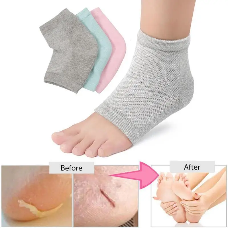 Chilblain Moisture cracked heel socks polyester cotton gel sock crack heels Foot Protection Care Sleeve Relieve pain cushion C3 | Красота и
