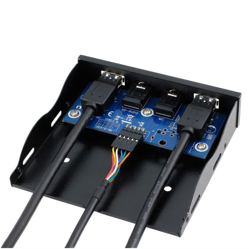 20-контактный до 2-портовый концентратор USB 3 0 и HD аудио 5-дюймовый гибкий кабель