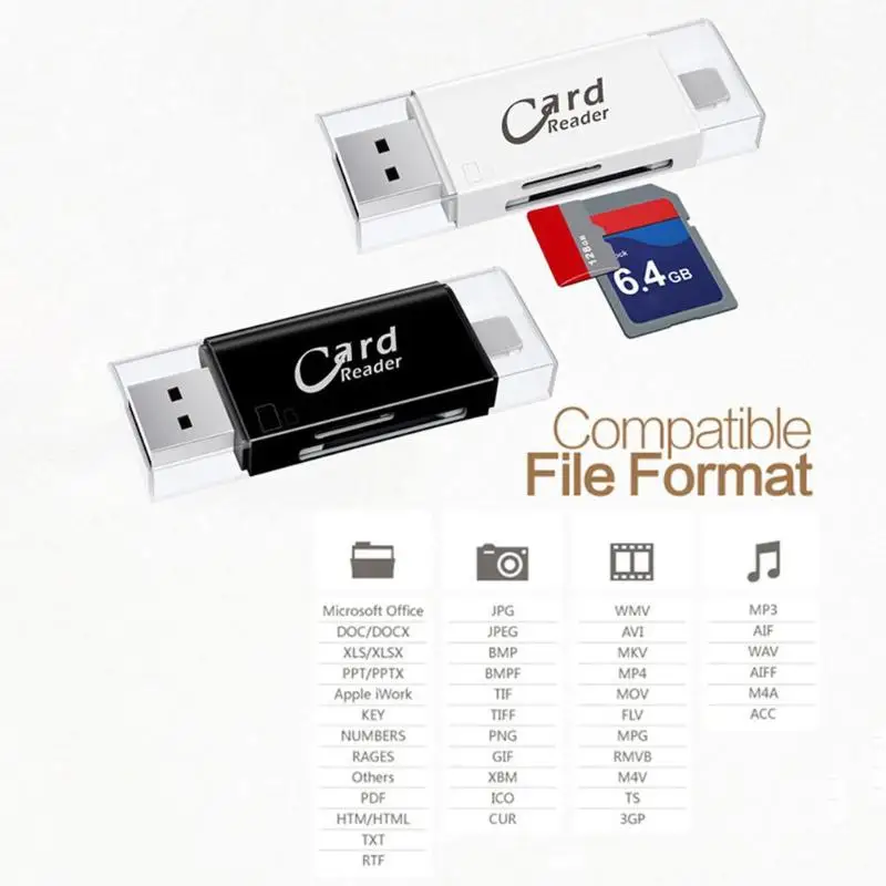 Мобильный телефон USB3.0 высокое Скорость OTG кард-ридер для SD карты памяти IPhone X/8 |