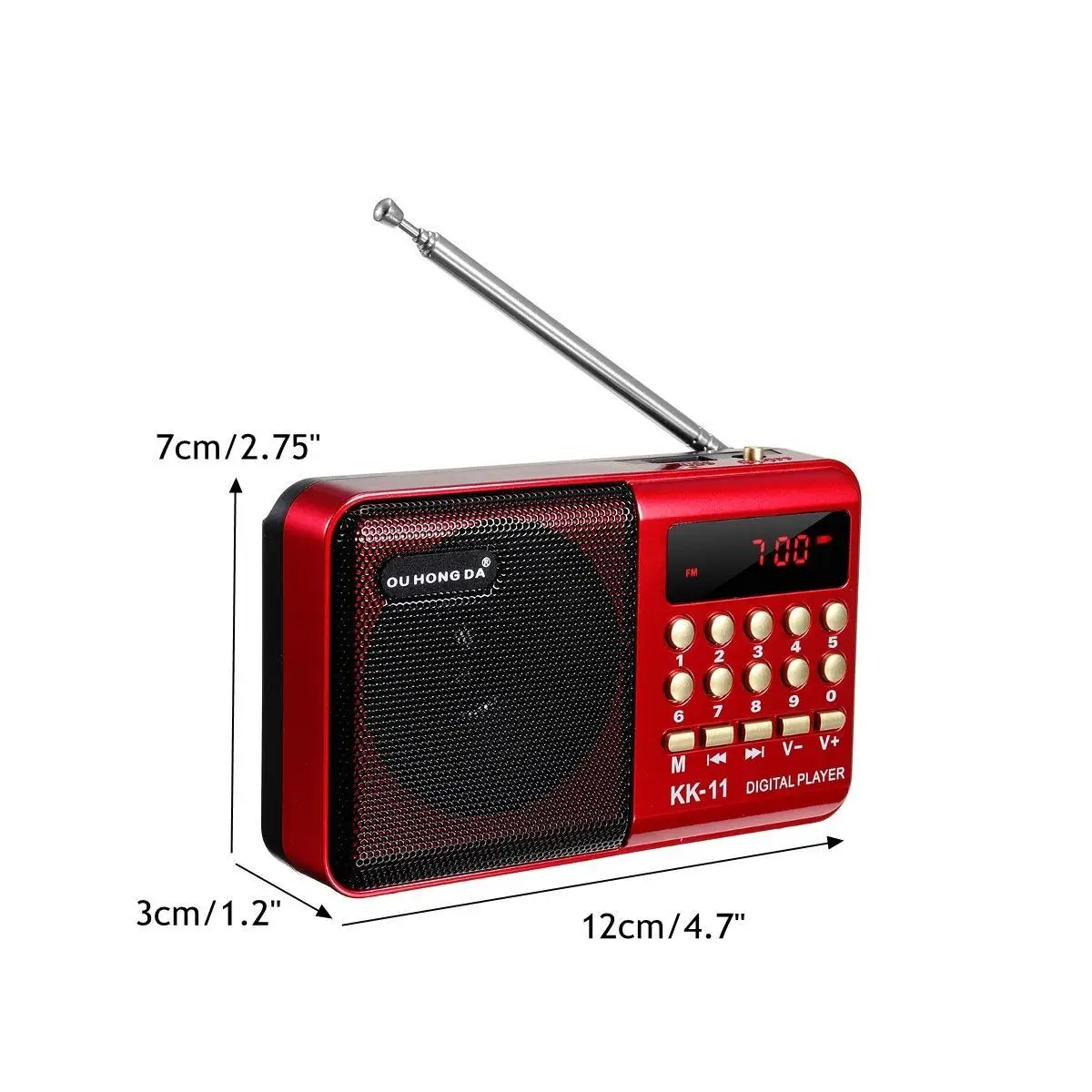 Портативное минирадио портативный цифровой FM TF MP3 плеер Динамик Батарея