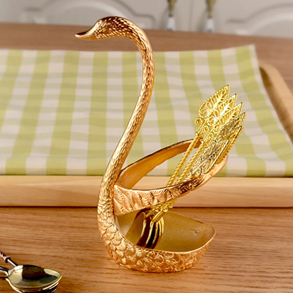 Держатели для чайных ложек Swan резные столовые приборы кофейных вилок свечей