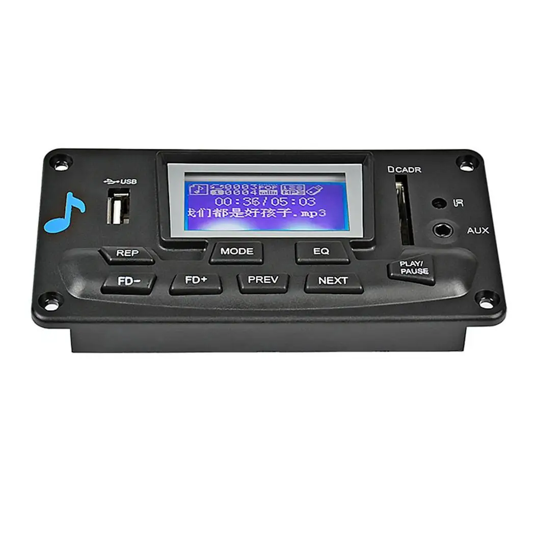 12 В ЖК-дисплей Bluetooth аудио плеер модуль без Поддержка FM радио Да MP3 WAV WMA да декодер
