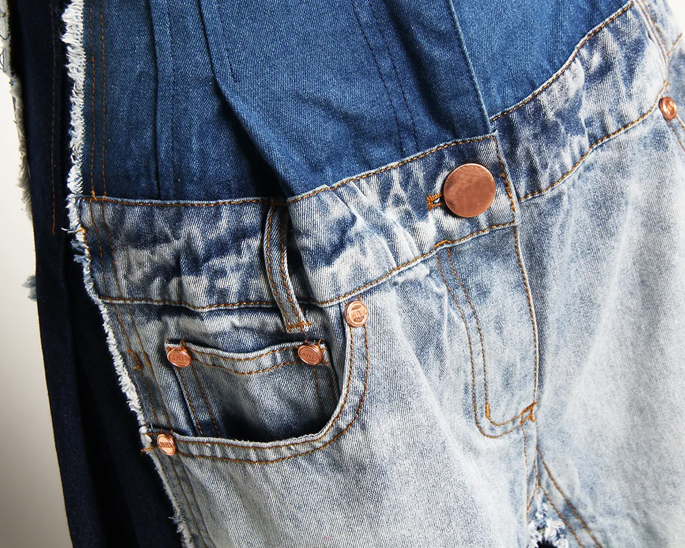 SeeBeautiful New Fashion 2020 Autumn Hit Color Jeans Splice Super High Waist Trousers Button Wide Leg Denim Pants Women Y805