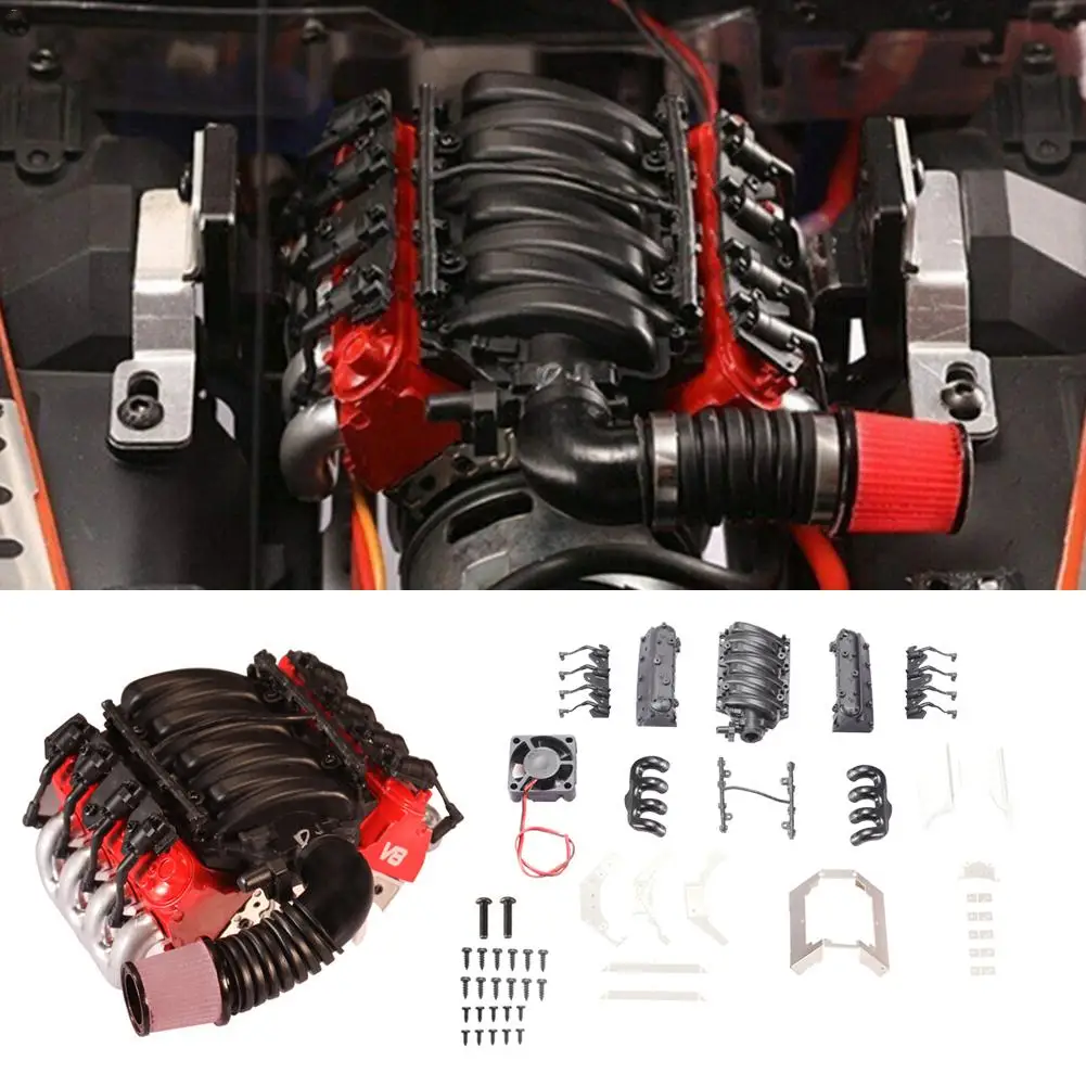 Моделирование V8 крышка двигателя вентилятора радиатора для Traxxas TRX4 D90 D110 D130