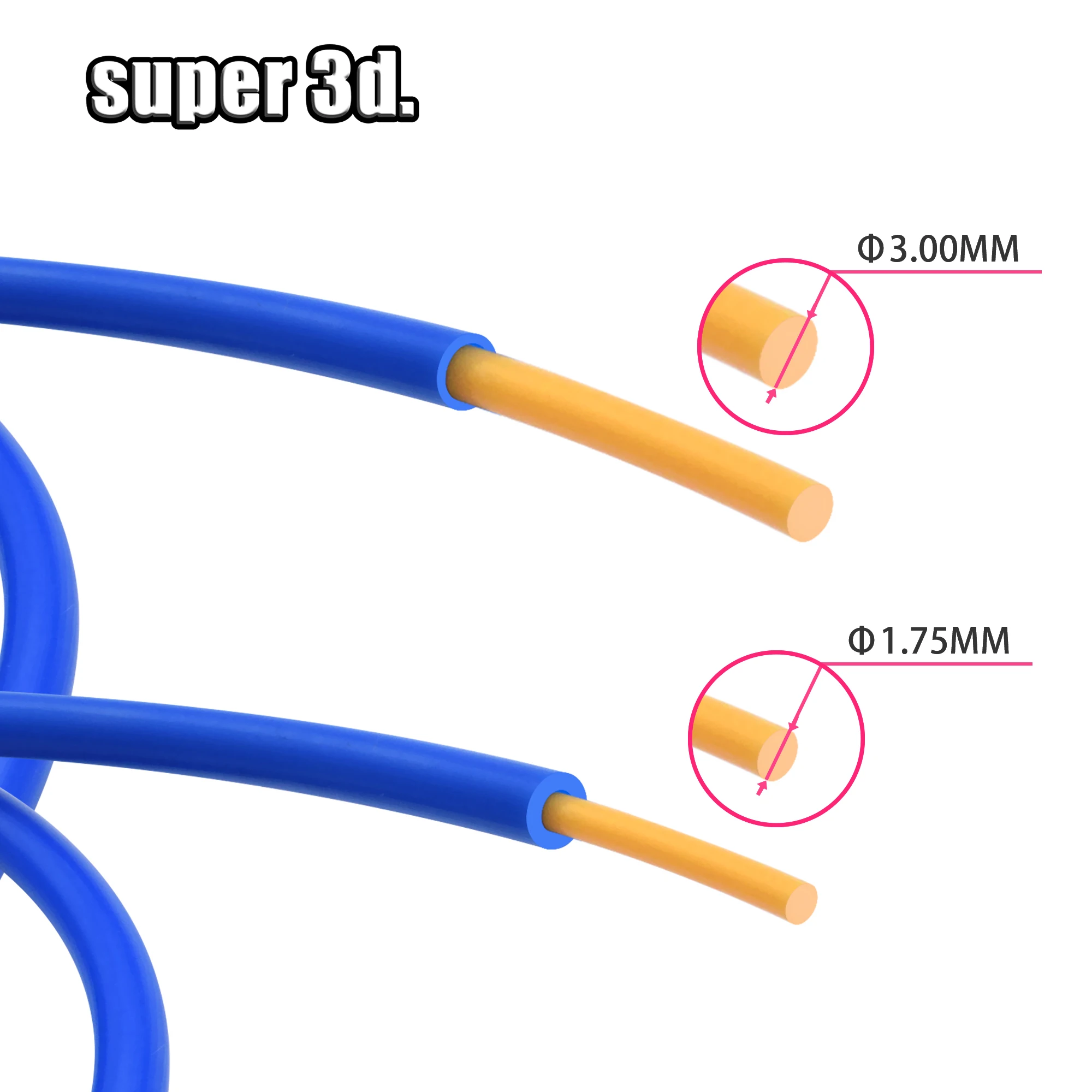 

PTFE Tube Teflonto TL-Feeder hotend RepRap Rostock Bowden Extruder 1.75/3.0mm filament ID1.9mmOD4mm Capricornus tube