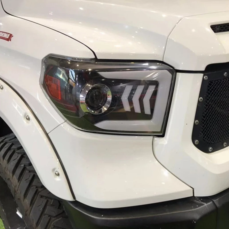 Roadot фары автомобиля сборки для Toyota Tundra светодиодный фар H7 D2H Hid вариант Ангел глаз