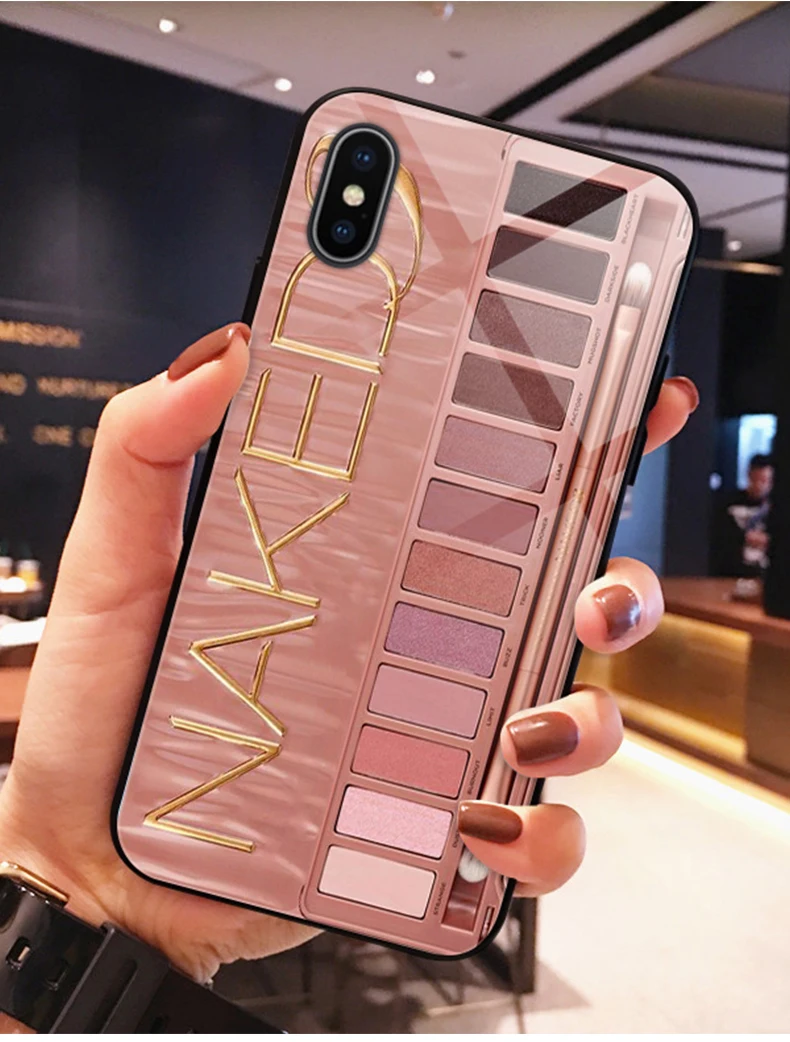 Модный чехол из закаленного стекла для iPhone 6 6s Plus 7 8 мягкий ТПУ X XR XS Max защитная