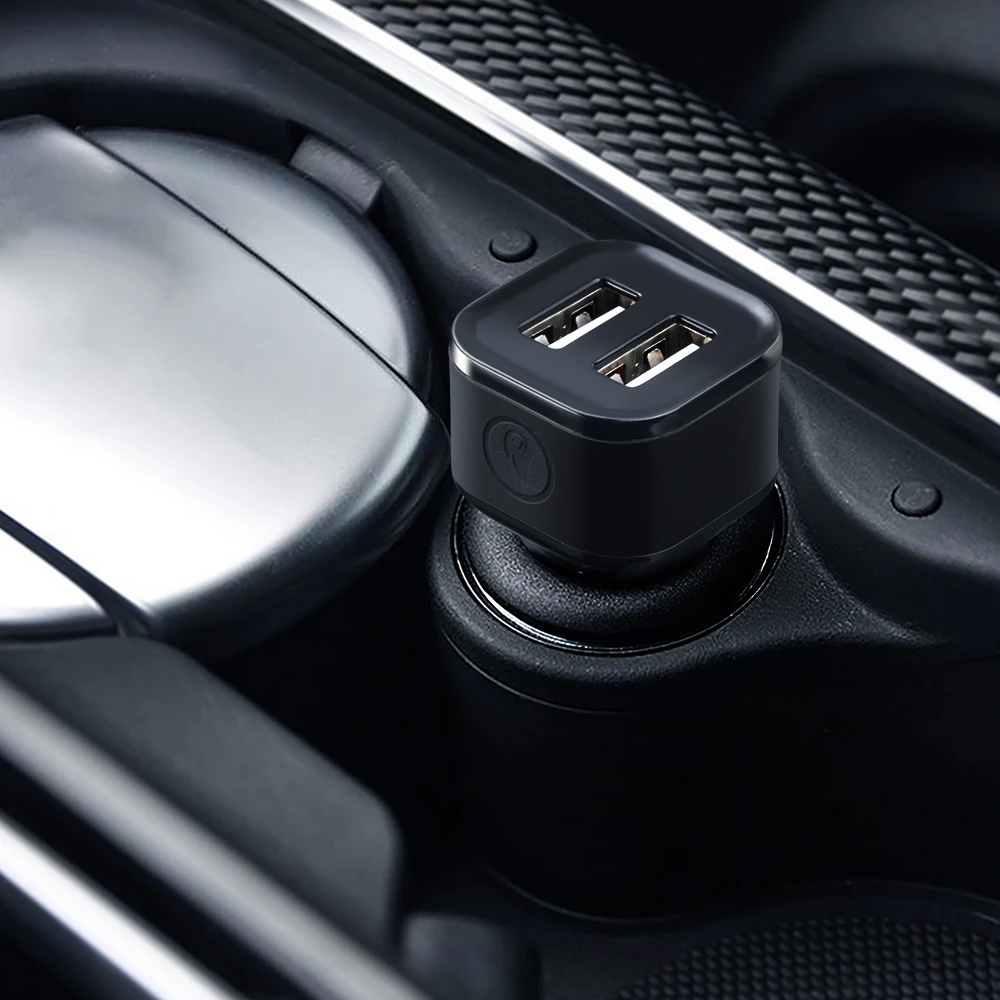 2 в 1 автомобильное зарядное устройство с двумя USB портами и