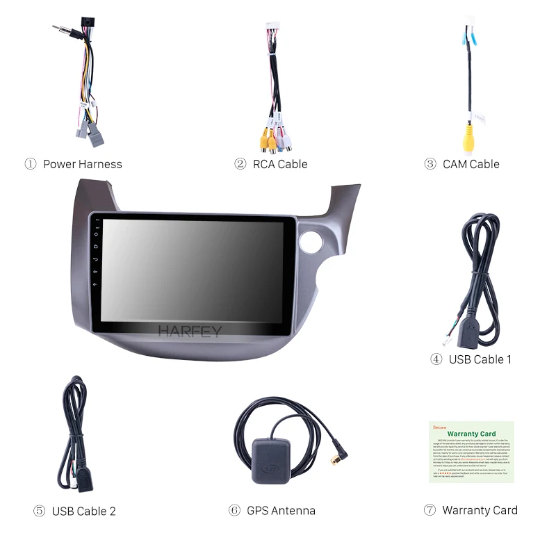 Harfey 10 1 дюймов Android 0 GPS автомобильное радио для 2007 2016 HONDA FIT JAZZ RHD мультимедийный
