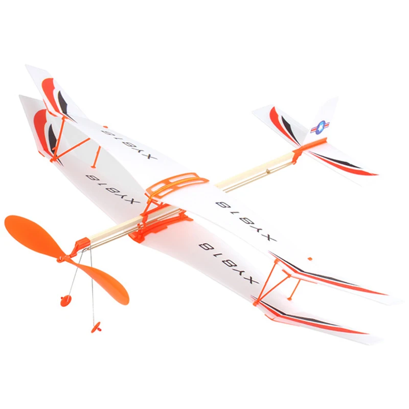 Модный с резиновым ремешком самолет эластичный питание планер летающий DIY