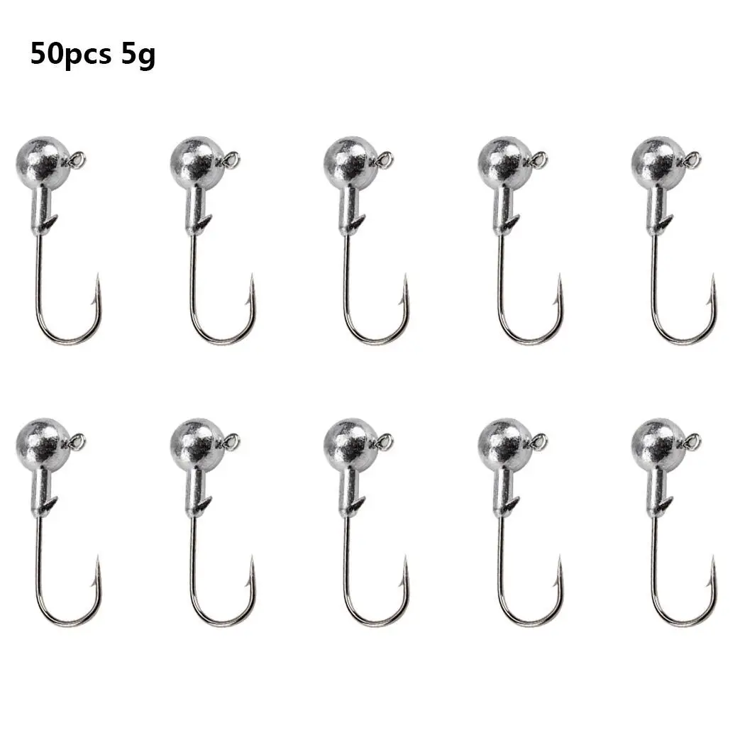 Свинцовая головка крючок джиг оснатка приманки набор рыболовных крючков (50 шт.)