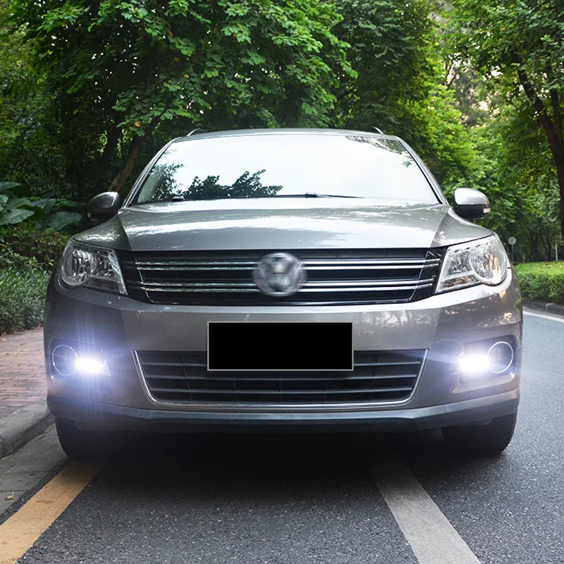 2 шт. для Volkswagen VW Tiguan 2010 2011 2012 LED противотуманные DRL дневные ходовые огни дневной
