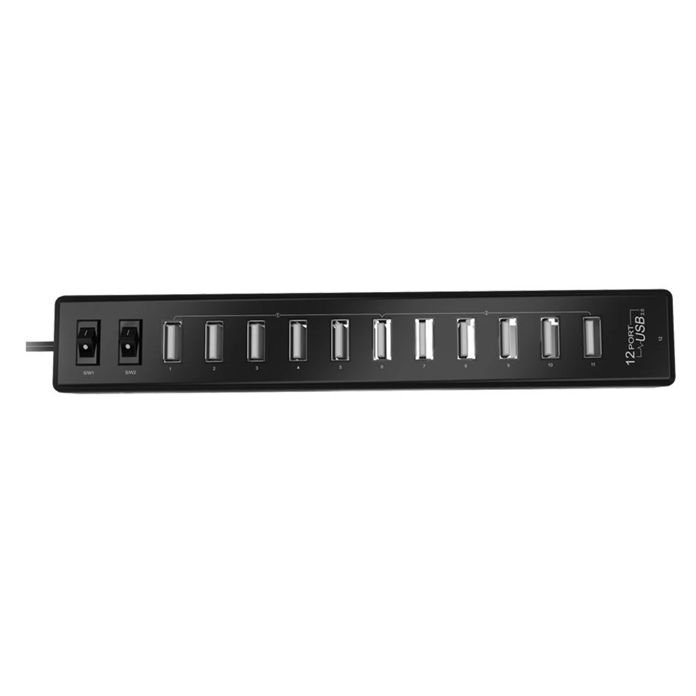 Перетащите двенадцати USB2.0 концентратор 12 Порты и разъёмы USB высокое Скорость для