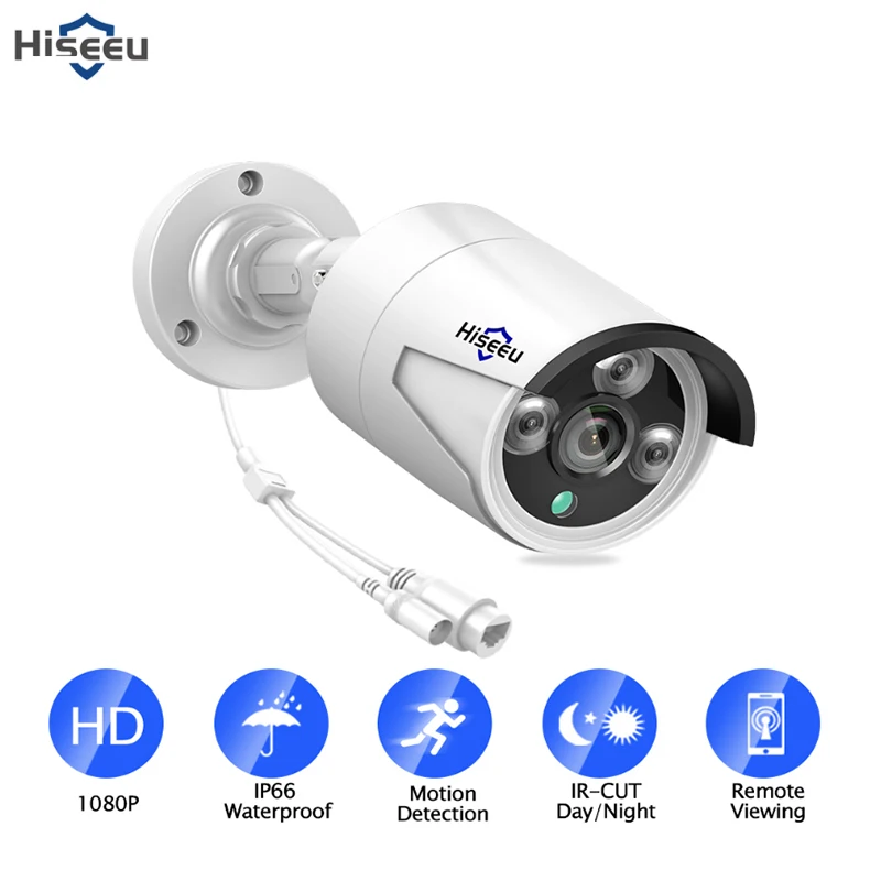 Hiseeu HB612 1080P HD IP наружная камера 2 0 MP 3 6 мм ip с POE ИК фильтром Обнаружение движения