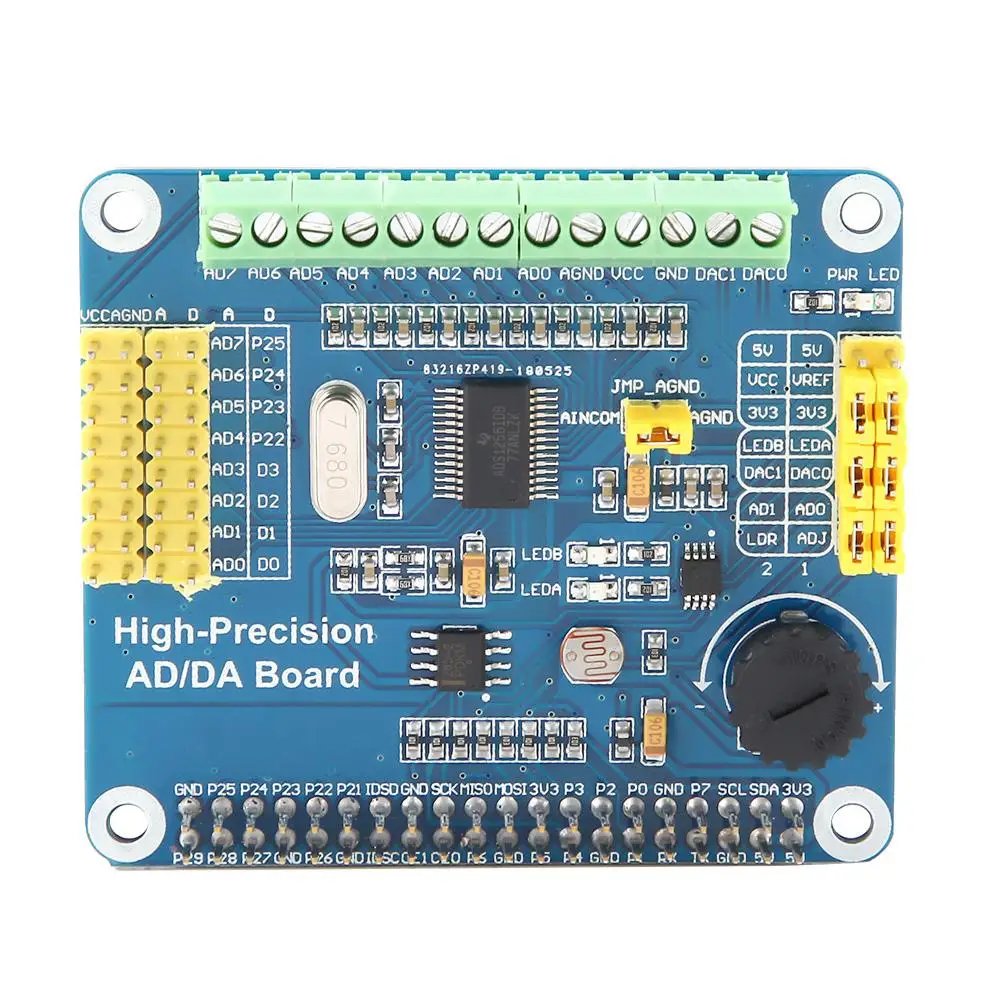 Высокая точность AD/DA Плата расширения для Raspberry Pi A +/B +/2B/3B/3B + плата | Обустройство